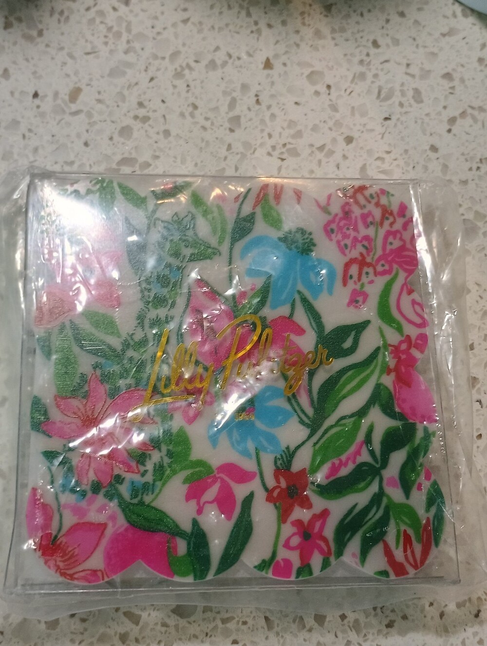 NWT Lilly Pulitzer Pink, Green & Blue Floral Coasters